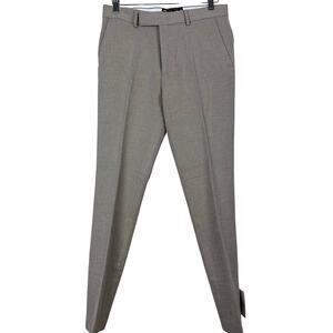 ASOS Linen Blend Dress Pants Mens 32 Tailored Slim Neutral Workwear Trousers NWT